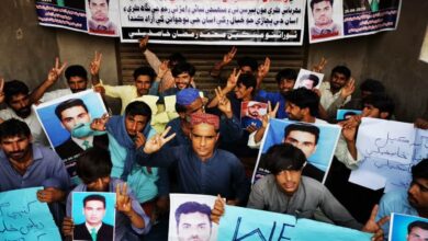 Hunger strike to release disappered people at Faridabad Sindh